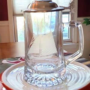 ALWE COLUMBIA 1901 GLASS BEER STEIN